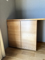 新潟市のW様邸へオーク材カウンター下特注収納棚をお届けしました！